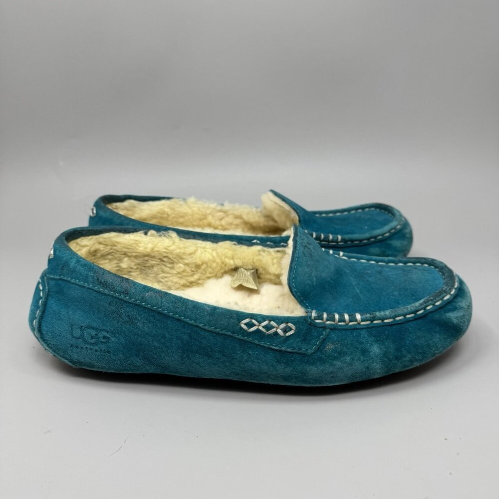 UGG Women's Ansley Slippers Slip On Shoes Suede Green Size 8